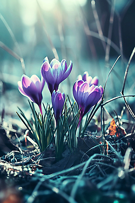 JPG 편집이미지 꽃 잎 자연 사람없음 환경 보라색 분위기 디지털합성 사프란 편집실사 AI포토 AI콘텐츠 식물 컬러 컨셉 향신료 CG 생태계 파일형식