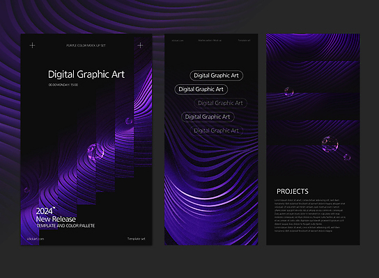 템플릿 배너 배너템플릿 백그라운드 패턴 추상 팜플렛 사람없음 세트 보라색 물방울 전시회 기하학 이미지템플릿 AI파일 컬러 무늬 전시 파일형식 벡터