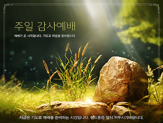 PSD 편집이미지 종교 따뜻함 사람없음 햇빛 봄 돌_바위 기도 테두리 감사 예배 일요일 강아지풀 초봄 이미지편집 식물 계절 감정 태양 요일 한해살이풀 파일형식