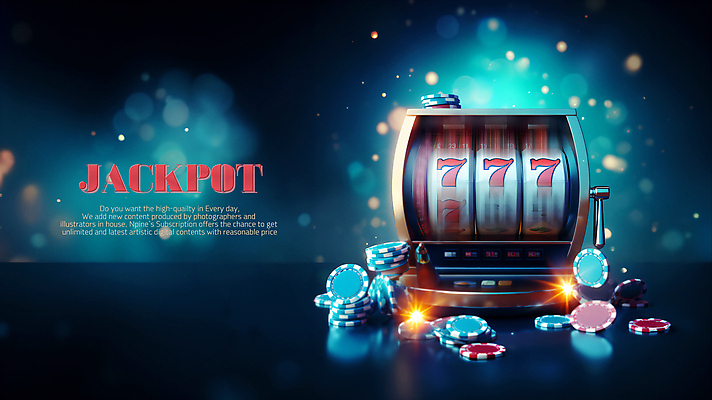 PSD 편집이미지 버튼 사람없음 파란색 빛 반짝임 동전 어둠 기계 포커칩 도박 카지노 보케 슬롯머신 잭팟 이미지편집 컬러 돈 모션 포커 파일형식