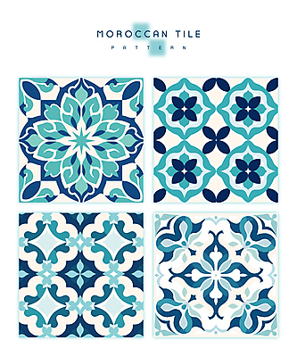 도형 문양 무늬 패턴 일러스트 추상 사람없음 파란색 사각형 타일 정사각형 청록색 기하학 복잡 국내일러스트 AI파일 컬러 컨셉 파일형식 벡터