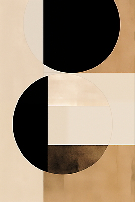 JPG 도형 디자인 일러스트 추상 수채화 미술 사람없음 검은색 혼합 베이지색 미니멀 국내일러스트 AI일러스트 AI콘텐츠 컬러 무늬 문화예술 파일형식