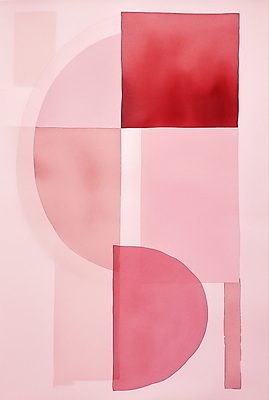 JPG 도형 디자인 분홍색 일러스트 추상 수채화 미술 사람없음 혼합 조화 미니멀 국내일러스트 AI일러스트 AI콘텐츠 컬러 무늬 문화예술 파일형식