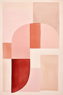 JPG 도형 디자인 분홍색 일러스트 추상 수채화 미술 사람없음 빨간색 혼합 조화 미니멀 국내일러스트 AI일러스트 AI콘텐츠 컬러 무늬 문화예술 파일형식