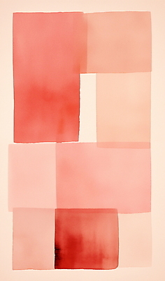 JPG 도형 디자인 분홍색 일러스트 추상 수채화 미술 사람없음 빨간색 혼합 조화 미니멀 국내일러스트 AI일러스트 AI콘텐츠 컬러 무늬 문화예술 파일형식