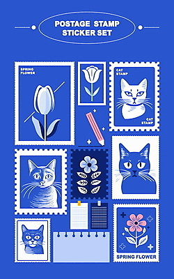 편집이미지 꽃 스티커 문구용품 사람없음 파란색 세트 연필 고양이 튤립 메모지 스프링노트 우표 엘리먼트 미니멀 이미지편집 AI파일 식물 컬러 포유류 학용품 반려동물 필기구 사무용품 공책 오브젝트 파일형식 벡터