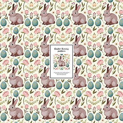 PSD 편집이미지 꽃 잎 패턴 사람없음 장식 패턴백그라운드 토끼 빈티지 부활절계란 아기자기 이미지편집 식물 백그라운드 컨셉 무늬 포유류 부활절 반려동물 계란 파일형식