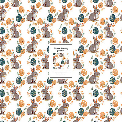 PSD 편집이미지 꽃 잎 패턴 사람없음 귀여움 패턴백그라운드 토끼 빈티지 부활절계란 아기자기 이미지편집 식물 백그라운드 컨셉 무늬 포유류 부활절 반려동물 계란 파일형식
