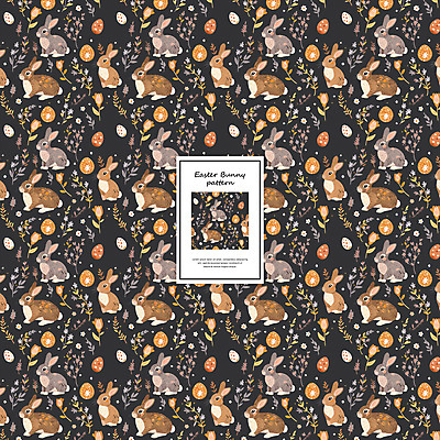 PSD 편집이미지 꽃 잎 패턴 사람없음 귀여움 패턴백그라운드 토끼 빈티지 부활절계란 아기자기 이미지편집 식물 백그라운드 컨셉 무늬 포유류 부활절 반려동물 계란 파일형식