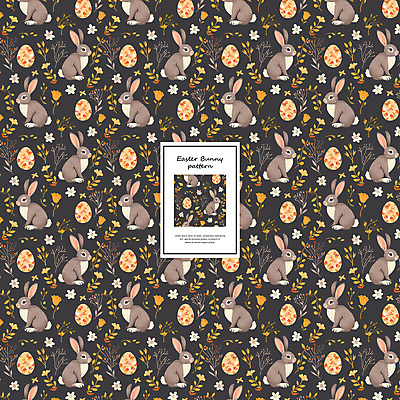 PSD 편집이미지 꽃 잎 패턴 사람없음 초록색 패턴백그라운드 토끼 빈티지 부활절계란 아기자기 이미지편집 식물 컬러 백그라운드 컨셉 무늬 포유류 부활절 반려동물 계란 파일형식
