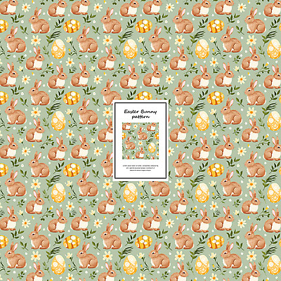 PSD 편집이미지 꽃 잎 패턴 사람없음 초록색 귀여움 패턴백그라운드 토끼 빈티지 부활절계란 아기자기 이미지편집 식물 컬러 백그라운드 컨셉 무늬 포유류 부활절 반려동물 계란 파일형식
