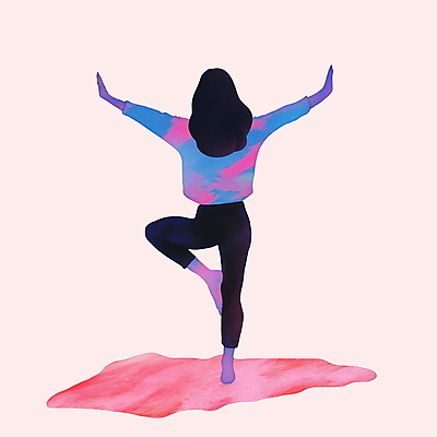 JPG 전신 여자 일러스트 요가 한명 성인 운동 요가자세 균형 집중 자기관리 한발서기 성인여자한명만 국내일러스트 AI일러스트 AI콘텐츠 1 웰빙 포즈 컨셉 건강 서기 사람 여자한명만 성인여자만 파일형식