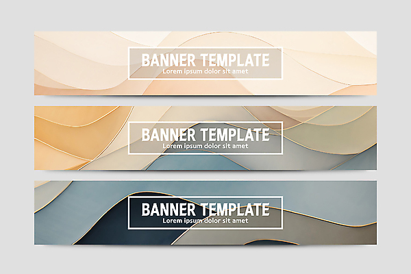 템플릿 배너 배너템플릿 물결 백그라운드 곡선 추상 사람없음 세트 현수막 남색 웨이브 베이지색 AI파일 선 컬러 무늬 파일형식 벡터