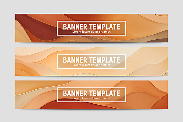 템플릿 배너 배너템플릿 물결 백그라운드 곡선 추상 사람없음 세트 갈색 현수막 웨이브 2025년 트렌드컬러 모카무스 AI파일 선 컬러 무늬 연도 파일형식 벡터