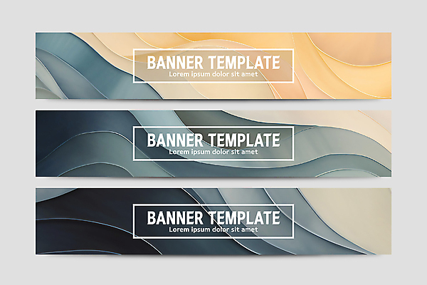 템플릿 배너 배너템플릿 물결 백그라운드 곡선 추상 사람없음 세트 현수막 남색 웨이브 베이지색 AI파일 선 컬러 무늬 파일형식 벡터