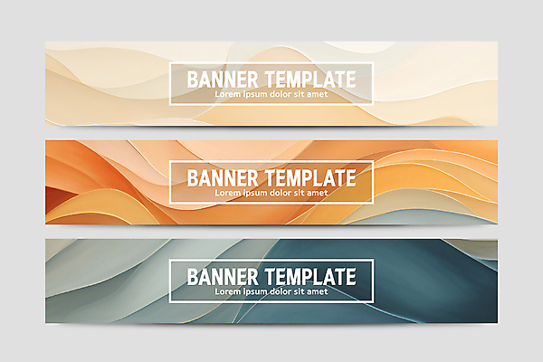 템플릿 배너 배너템플릿 물결 백그라운드 곡선 추상 사람없음 세트 갈색 현수막 남색 웨이브 베이지색 AI파일 선 컬러 무늬 파일형식 벡터