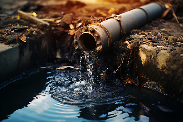 JPG 편집이미지 물줄기 사람없음 물 빛 반사 흙 환경오염 오염 지저분함 디지털합성 파이프 수질오염 수질 잔물결 편집실사 AI포토 AI콘텐츠 자연요소 물결 컨셉 감각 CG 파일형식