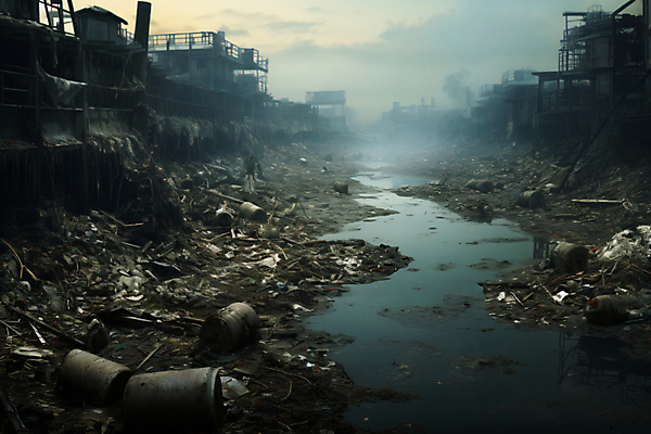 JPG 편집이미지 사람없음 물 환경오염 오염 연기 지저분함 쓰레기 디지털합성 수질오염 수질 편집실사 AI포토 AI콘텐츠 자연요소 컨셉 감각 CG 파일형식