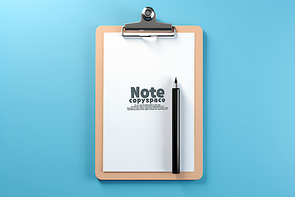 PSD 편집이미지 종이 사람없음 펜 서류판 카피스페이스 이미지편집 필기구 사무용품 공백 파일형식