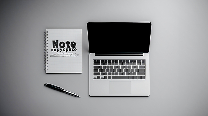 PSD 편집이미지 종이 사람없음 노트북 펜 스프링노트 카피스페이스 이미지편집 전자제품 필기구 공책 공백 파일형식