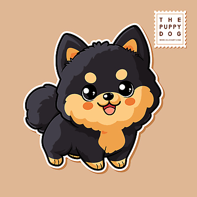 동물 한마리 동물캐릭터 스티커 일러스트 사람없음 귀여움 강아지 개캐릭터 일러캐릭터 AI파일 캐릭터 1 컨셉 반려동물 개 파일형식 벡터
