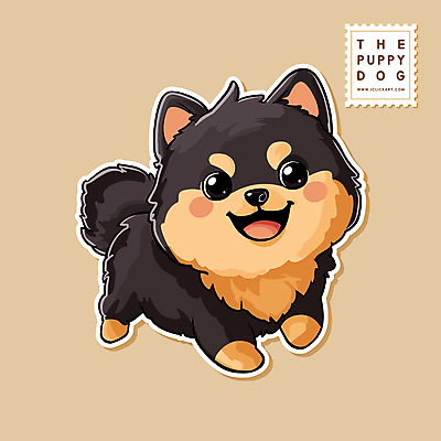 동물 한마리 동물캐릭터 스티커 일러스트 사람없음 귀여움 강아지 개캐릭터 일러캐릭터 AI파일 캐릭터 1 컨셉 반려동물 개 파일형식 벡터