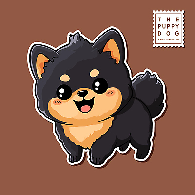 동물 한마리 동물캐릭터 스티커 일러스트 사람없음 귀여움 강아지 개캐릭터 일러캐릭터 AI파일 캐릭터 1 컨셉 반려동물 개 파일형식 벡터