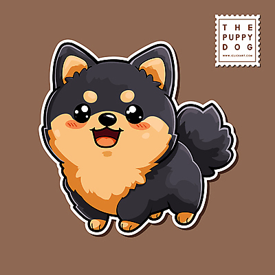 동물 한마리 동물캐릭터 스티커 일러스트 사람없음 귀여움 강아지 개캐릭터 일러캐릭터 AI파일 캐릭터 1 컨셉 반려동물 개 파일형식 벡터
