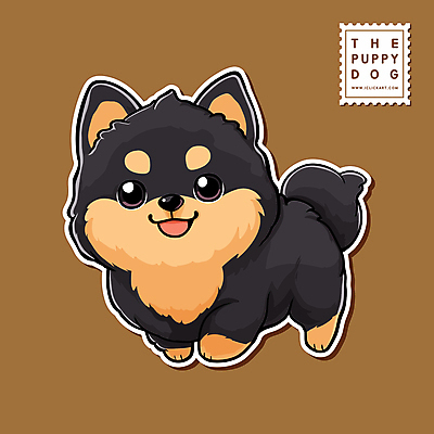 동물 한마리 동물캐릭터 스티커 일러스트 사람없음 귀여움 강아지 개캐릭터 일러캐릭터 AI파일 캐릭터 1 컨셉 반려동물 개 파일형식 벡터