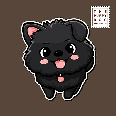 동물 한마리 동물캐릭터 스티커 일러스트 사람없음 귀여움 강아지 개캐릭터 일러캐릭터 AI파일 캐릭터 1 컨셉 반려동물 개 파일형식 벡터