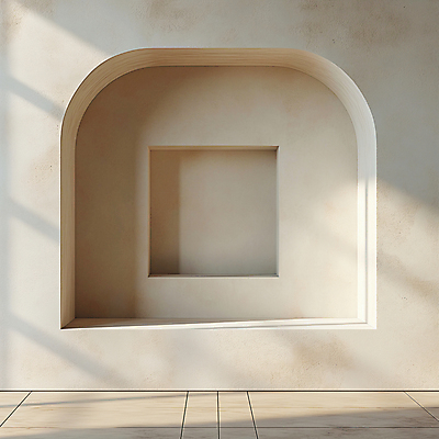 JPG 편집이미지 디자인 건축 벽 백그라운드 실내 그림자 사람없음 햇빛 사각형 공간 분위기 디지털합성 모던 아치 질감 편집소스 미니멀 비어있는 편집실사 AI포토 AI콘텐츠 도형 컨셉 내부 태양 CG 파일형식