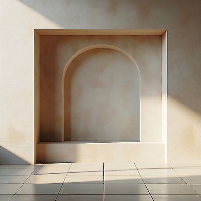 JPG 편집이미지 디자인 건축 벽 백그라운드 실내 그림자 사람없음 햇빛 사각형 공간 분위기 디지털합성 모던 아치 질감 편집소스 미니멀 비어있는 편집실사 AI포토 AI콘텐츠 도형 컨셉 내부 태양 CG 파일형식