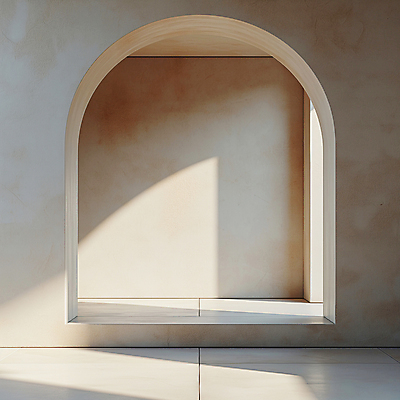 JPG 편집이미지 디자인 건축 벽 백그라운드 실내 그림자 사람없음 햇빛 공간 분위기 디지털합성 모던 아치 질감 편집소스 미니멀 비어있는 편집실사 AI포토 AI콘텐츠 컨셉 내부 태양 CG 파일형식