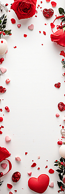 JPG 편집이미지 배너 꽃잎 백그라운드 프레임 사랑 사람없음 장식 빨간색 장미 로맨틱 낭만 하트 축하 디지털합성 편집소스 편집실사 AI포토 AI콘텐츠 모양 꽃 감정 컬러 컨셉 CG 파일형식