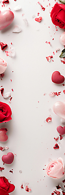 JPG 편집이미지 배너 꽃잎 백그라운드 프레임 사랑 사람없음 장식 빨간색 장미 로맨틱 낭만 하트 축하 디지털합성 편집소스 편집실사 AI포토 AI콘텐츠 모양 꽃 감정 컬러 컨셉 CG 파일형식