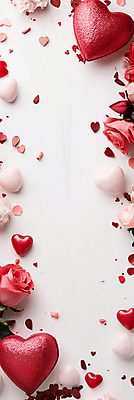 JPG 편집이미지 배너 꽃잎 백그라운드 프레임 사랑 사람없음 장식 빨간색 장미 로맨틱 낭만 하트 축하 디지털합성 편집소스 편집실사 AI포토 AI콘텐츠 모양 꽃 감정 컬러 컨셉 CG 파일형식