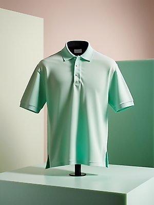 JPG 편집이미지 패션 티셔츠 사람없음 캐주얼 옷걸이 디지털합성 단상 민트색 편집소스 편집실사 AI컴퓨터그래픽 AI콘텐츠 옷 컬러 셔츠 CG 파일형식