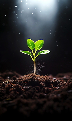 JPG 편집이미지 포스터 자연 생명 사람없음 빛 햇빛 새싹 흙 봄 성장 편집실사 AI포토 AI콘텐츠 식물 계절 태양 CG 생태계 파일형식