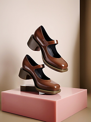 JPG 편집이미지 디자인 패션 구두 사람없음 갈색 디지털합성 여성용 단상 편집소스 편집실사 AI컴퓨터그래픽 AI콘텐츠 컬러 신발 CG 파일형식