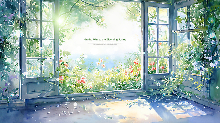 PSD 편집이미지 화초 봄꽃 자연 풍경 사람없음 빛 햇빛 문 풀잎 창가 이미지편집 식물 꽃 잎 창문 태양 봄 풀_식물 생태계 파일형식