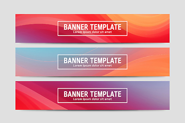 템플릿 디자인 배너 배너템플릿 가로배너 물결 백그라운드 곡선 그래픽백그라운드 추상 사람없음 그래픽 컬러풀 현수막 웨이브 배너세트 AI파일 선 컬러 무늬 가로 세트 파일형식 벡터