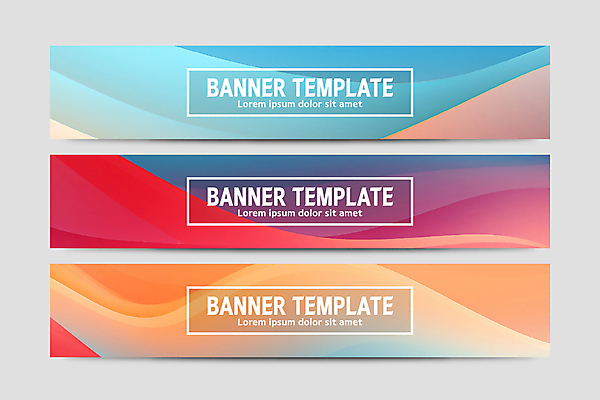 템플릿 디자인 배너 배너템플릿 가로배너 물결 백그라운드 곡선 그래픽백그라운드 추상 사람없음 그래픽 컬러풀 현수막 웨이브 배너세트 AI파일 선 컬러 무늬 가로 세트 파일형식 벡터