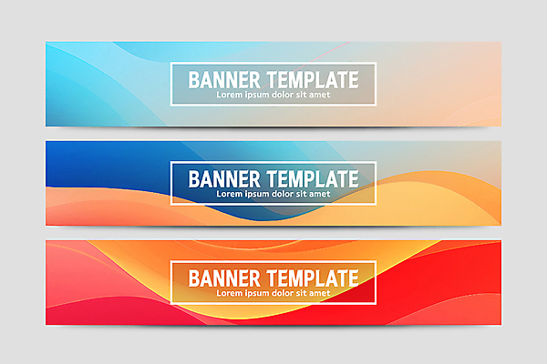 템플릿 디자인 배너 배너템플릿 가로배너 물결 백그라운드 곡선 그래픽백그라운드 추상 사람없음 그래픽 컬러풀 현수막 웨이브 배너세트 AI파일 선 컬러 무늬 가로 세트 파일형식 벡터