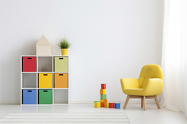 JPG 편집이미지 화분 화초 의자 책장 실내 사람없음 인테리어 상자 블록 카펫 놀이방 공간 커튼 디지털합성 편집실사 AI포토 AI콘텐츠 식물 디자인 가구 내부 CG 파일형식