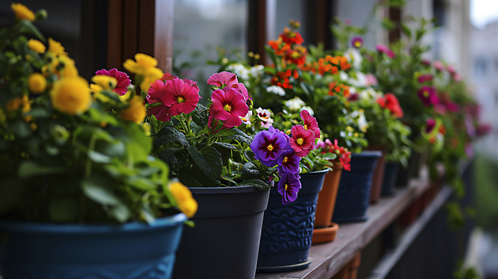 JPG 편집이미지 꽃 화분 자연 사람없음 정원 디지털합성 원예 일렬 가꾸기 편집실사 AI포토 AI콘텐츠 식물 취미 CG 생태계 파일형식