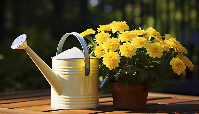 JPG 편집이미지 꽃 화분 자연 사람없음 정원 물뿌리개 디지털합성 원예 가꾸기 편집실사 AI포토 AI콘텐츠 식물 취미 CG 생태계 파일형식