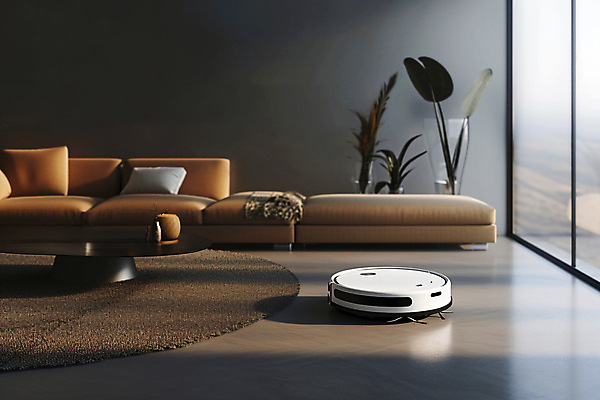 JPG 편집이미지 화분 화초 거실 창문 탁자 사람없음 소파 카펫 청소 청소로봇 편집실사 AI포토 AI콘텐츠 식물 가구 의자 로봇 CG 파일형식