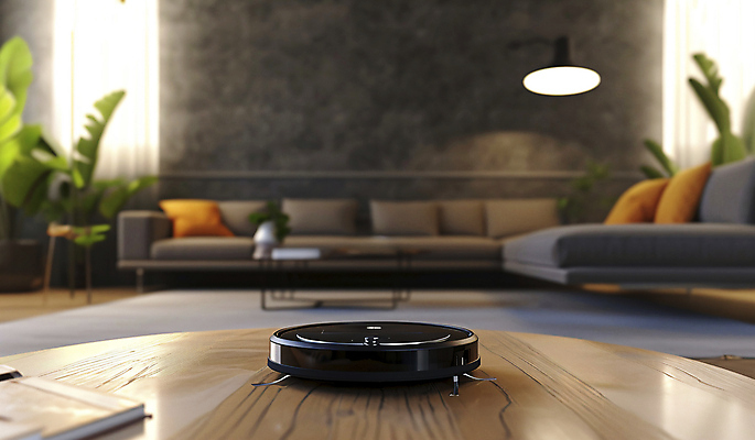 JPG 편집이미지 화초 쿠션 거실 탁자 전등 사람없음 소파 카펫 청소 청소로봇 편집실사 AI포토 AI콘텐츠 식물 가구 의자 조명 로봇 CG 파일형식