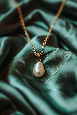 JPG 편집이미지 목걸이 선물 사람없음 초록색 우아함 보석 천 편집실사 AI포토 AI콘텐츠 컬러 컨셉 장신구 직물 광석 CG 파일형식