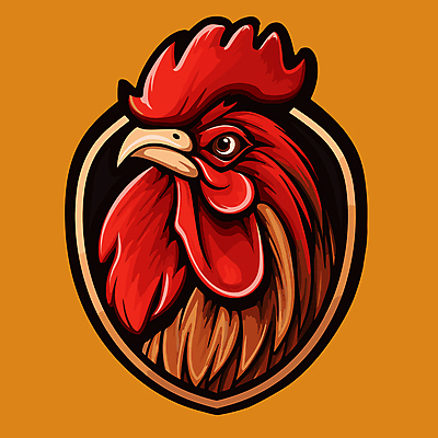 한마리 스티커 일러스트 사람없음 머리 닭 심볼 부리 닭벼슬 국내일러스트 AI파일 1 조류 신체부위 파일형식 벡터